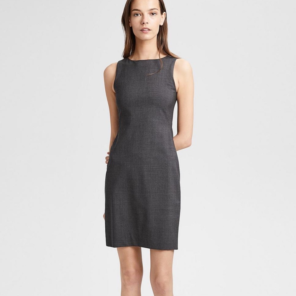 Theory Shift Dress - Charcoal - Size 0